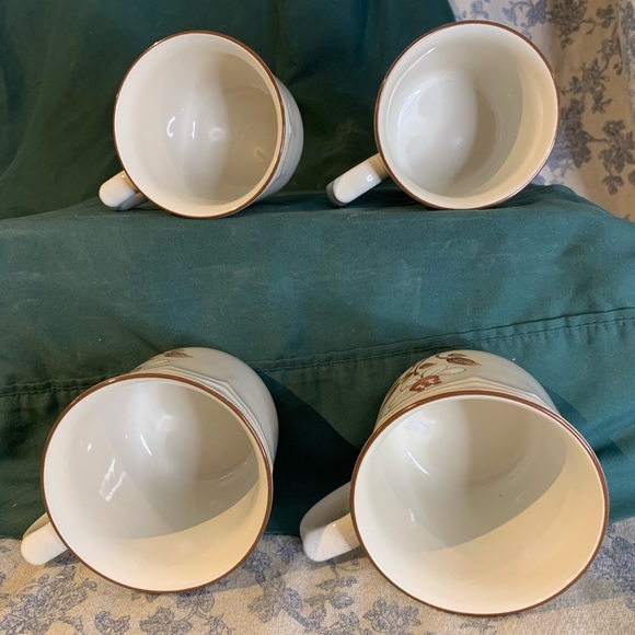 VTG Set of 4 Japan Hearthside Mayblossom Brown Cumberland Stoneware Tea Cups - Picture 7 of 13